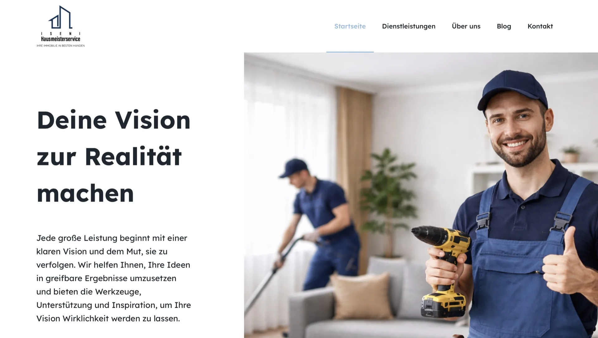 Iseni HausMeister website homepage